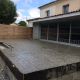 Réalisation de béton imprimé à Saint Loubès en Gironde (33). 