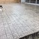 Réalisation de béton imprimé à Saint Loubès en Gironde (33). 